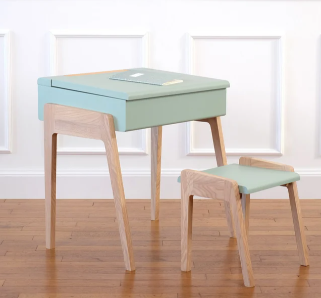 Desk Desk Child 3/6 years Green Celadon - Oak