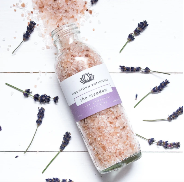 Pink Himalayan Salt Soak - The Meadow - Lavender & Rose Geranium