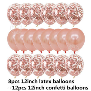 20pcs Rose Gold Balloons