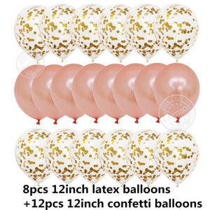 20pcs Rose Gold Balloons