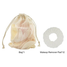 Load image into Gallery viewer, ECO-friendly: 12Pcs Makeup Remover Pads Reusable - Bamboo Fiber