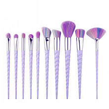 Load image into Gallery viewer, 10pcs Unicorn Makeup Brushes Sets