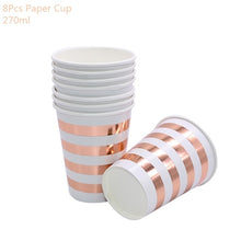 Load image into Gallery viewer, Rose Gold Party Disposable Tableware Set