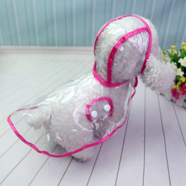 Waterproof Transparent Pet Raincoats XS-XL