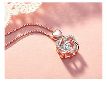 Load image into Gallery viewer, Romantic Double Heart Flower Pendant Necklace