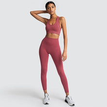 Load image into Gallery viewer, Women&#39;s Seamless Yoga Suit