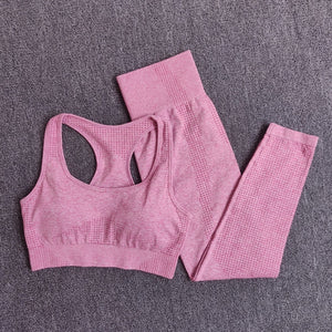 Women Seamless Yoga 3 piece Set