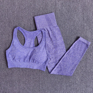 Women Seamless Yoga 3 piece Set