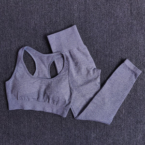 Women Seamless Yoga 3 piece Set