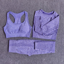 Load image into Gallery viewer, Women Seamless Yoga 3 piece Set