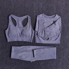 Load image into Gallery viewer, Women Seamless Yoga 3 piece Set