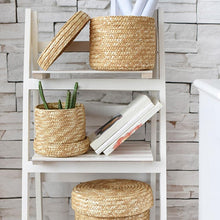 Load image into Gallery viewer, 3 Pcs/Set Handmade Straw Woven Storage Basket