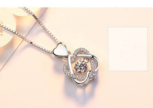 Load image into Gallery viewer, Romantic Double Heart Flower Pendant Necklace