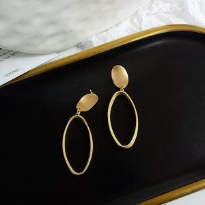 Geometric Matte Gold earrings