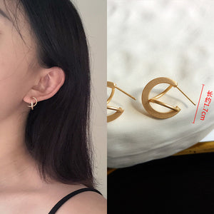 Geometric Matte Gold earrings