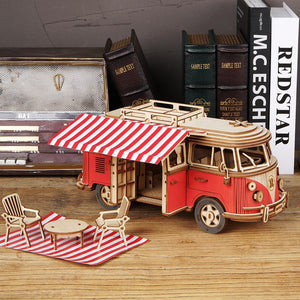 Camping car 3D three-dimensional puzzle