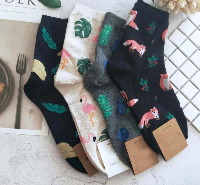 Jacquard/Plants  Women Art Socks