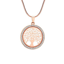 Load image into Gallery viewer, Tree of Life Crystal Pendant Necklace