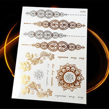 Load image into Gallery viewer, Gold Metallic Temporary Tattoo