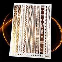 Load image into Gallery viewer, Gold Metallic Temporary Tattoo