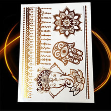 Load image into Gallery viewer, Gold Metallic Temporary Tattoo