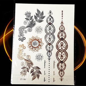 Gold Metallic Temporary Tattoo