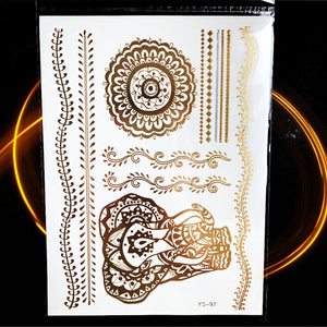 Gold Metallic Temporary Tattoo