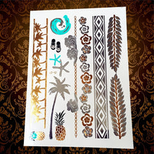 Load image into Gallery viewer, Gold Metallic Temporary Tattoo