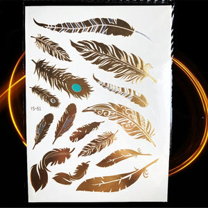 Gold Metallic Temporary Tattoo