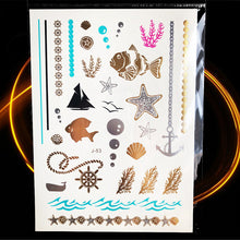 Load image into Gallery viewer, Gold Metallic Temporary Tattoo