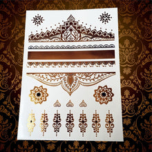 Load image into Gallery viewer, Gold Metallic Temporary Tattoo