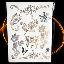 Load image into Gallery viewer, Gold Metallic Temporary Tattoo