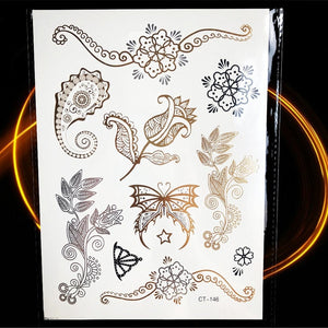 Gold Metallic Temporary Tattoo