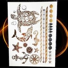 Load image into Gallery viewer, Gold Metallic Temporary Tattoo