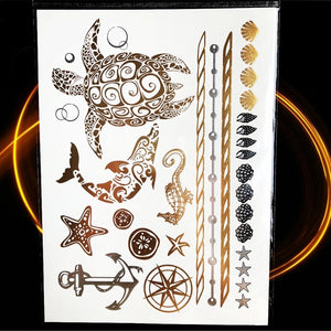 Gold Metallic Temporary Tattoo