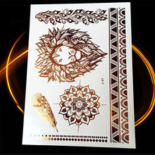 Load image into Gallery viewer, Gold Metallic Temporary Tattoo