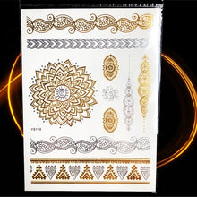 Load image into Gallery viewer, Gold Metallic Temporary Tattoo