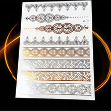 Load image into Gallery viewer, Gold Metallic Temporary Tattoo