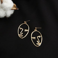 Load image into Gallery viewer, Abstract Stylish Hollow Out Face Dangle Earrings