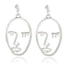 Load image into Gallery viewer, Abstract Stylish Hollow Out Face Dangle Earrings