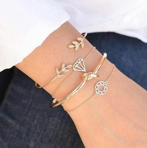 4pcs/Set Bracelet Bangles