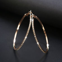 Load image into Gallery viewer, Hoop Earrings With Rhinestone