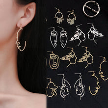 Load image into Gallery viewer, Face Drop Earrings