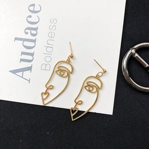 Face Drop Earrings