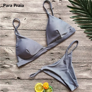 9 Colors Solid Bikini Set