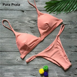 9 Colors Solid Bikini Set