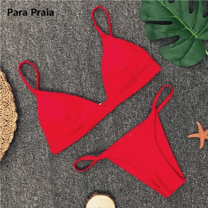 9 Colors Solid Bikini Set