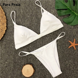 9 Colors Solid Bikini Set