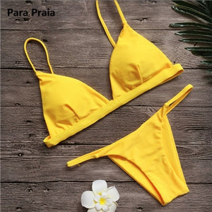 9 Colors Solid Bikini Set