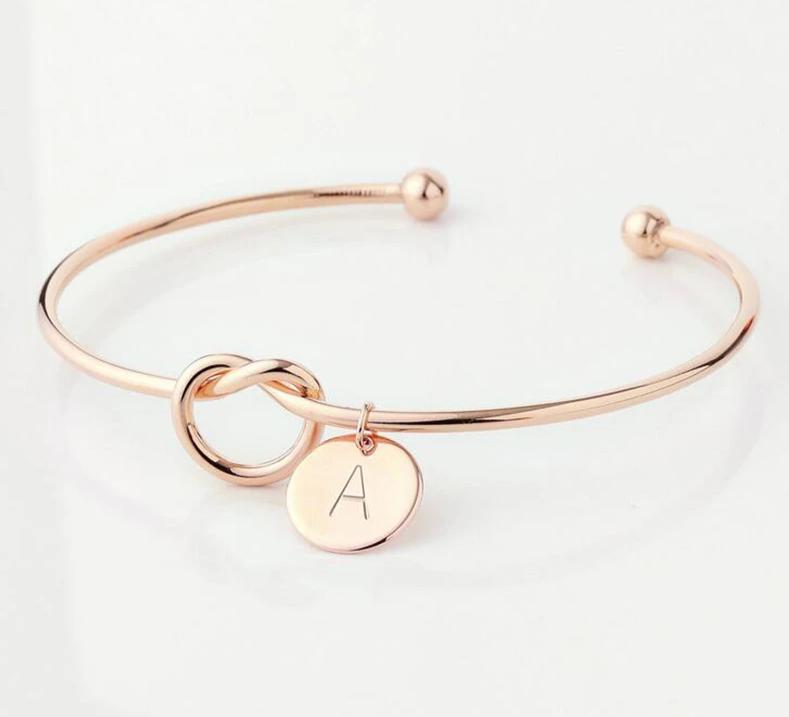 Simple Initial Knot Bracelet